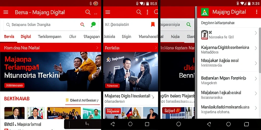 Antarmuka mudah digunakan dan berisi berita terkini.