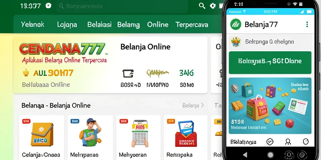 Antarmuka aplikasi CENDANA777 yang sederhana dan menarik untuk Belanja Online.