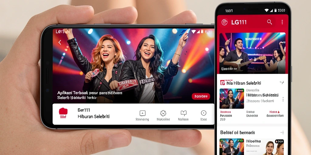 Antarmuka intuitif LG111 dengan berita hiburan selebriti terkini.