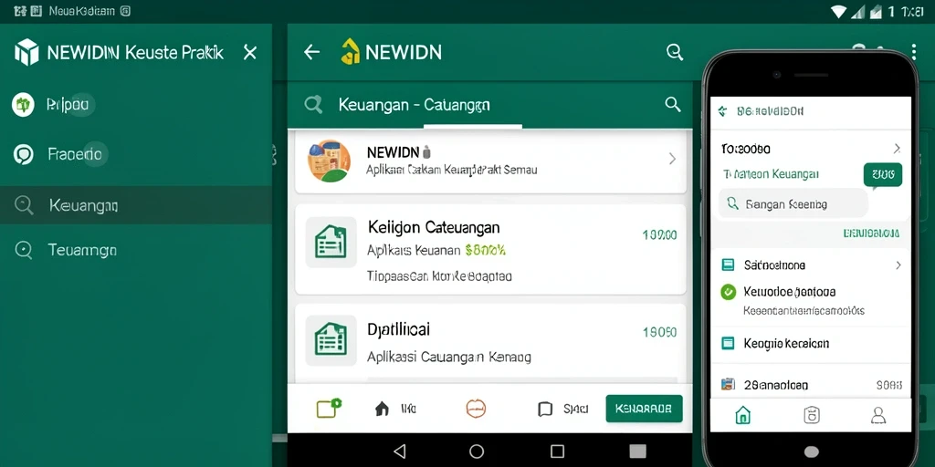 Tampilan antarmuka aplikasi NEWIDN untuk catatan keuangan yang sederhana dan efektif.