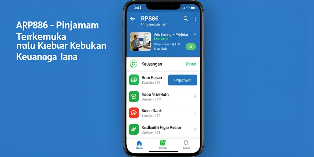 Antarmuka aplikasi RP886 yang sederhana dan menarik.