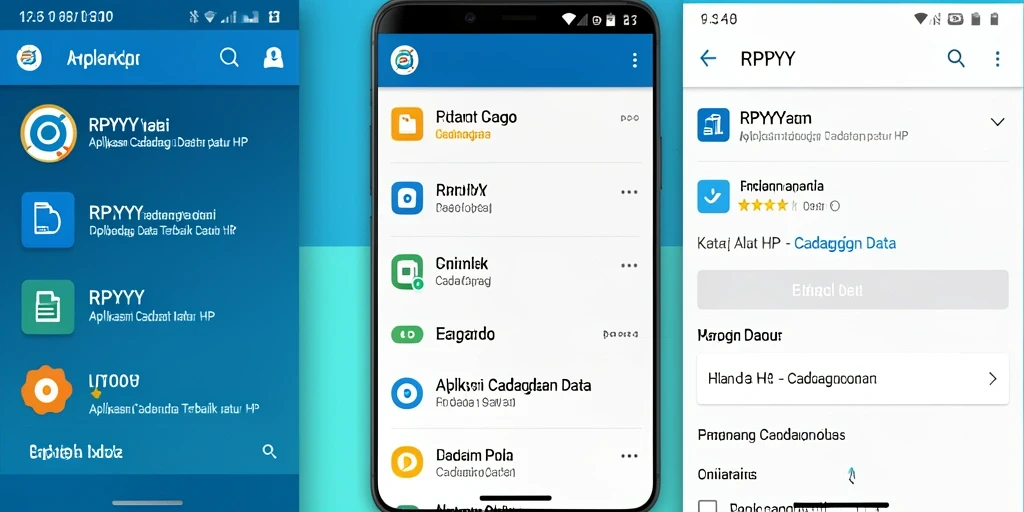Menampilkan antarmuka utama RPYYY untuk cadangan data yang mudah.